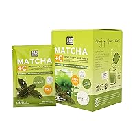 Sencha Naturals Original Green Tea + C Effervescent Drink Mix with 200% Vitamin C, Japanese Matcha Powder, Acerola Cherry, Coconut Water Powder (Pack of 10)