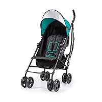 Summer Infant 3Dlite Convenience Stroller, Teal - Lightweight Stroller with Aluminum Frame, Large Seat Area, 4 Position Recline, Extra Large Storage Basket, 1 Count (Pack of 1)