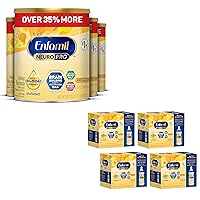Enfamil NeuroPro Baby Formula, Milk-Based Infant Nutrition, MFGM* 5-Year Benefit, Recommended Brain-Building Omega-3 DHA, 113.2 oz​ + Ready-to-Feed Infant Formula, Liquid, 2 Fl Oz, 6 Count (Pack of 4)