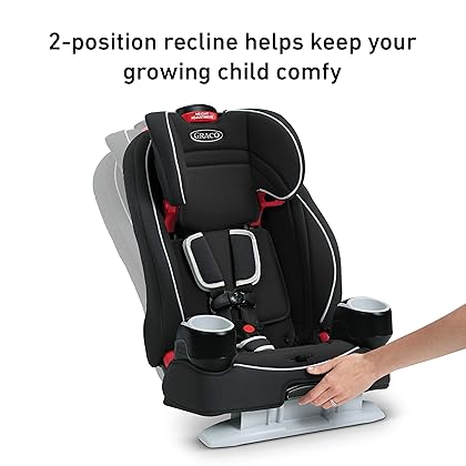 Graco Atlas 65 2 in 1 Harness Booster Seat | Harness Booster and High Back Booster in One, Glacier , 19x22x25 Inch (Pack of 1)