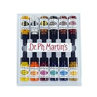 Dr. Ph. Martin's Spectralite Private Collection Liquid Acrylics Bottles, 0.5 oz, Set of 12 (Set 3)
