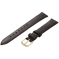 Hadley-Roma Men's MSM700RA-160 16-mm Black Genuine Lizard Leather Watch Strap