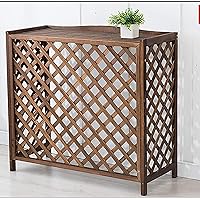 Wooden Air Conditioner Cover Flower Stand Wooden Outdoor Air Conditioner Rack, Gridair Conditioner Outer Cover Louver for Indoors Plant Storage Rack/Outer Diameter/86X35X75Cm/Outer Diameter/86*