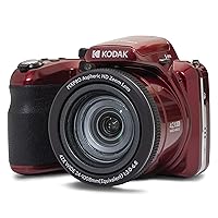 KODAK PIXPRO Astro Zoom AZ425-RD 20MP Digital Camera with 42X Optical Zoom 24mm Wide Angle 1080P Full HD Video Optical Image Stabilization Li-Ion Battery and 3