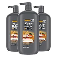 DOVE MEN + CARE Body and Face Wash Rejuvenating Mango + Cedarwood 3 Pack for Men, with 24-Hour Nourishing Micromoisture Technology, 30 oz