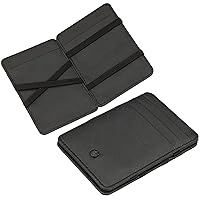 – Leather Magic Wallet for Men and Women – Full Grain Leather Handcrafted Card Holder with Magic Flap Feature & RFID Protection