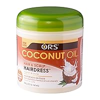 ORS Coconut Oil Hair and Scalp Hairdress 5.5 oz (Pack of 3)