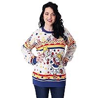 Adult Rainbow Brite Ugly Christmas Sweater | Rainbow Crewneck Sweatshirt for Men & Women | Classic TV Sweaters