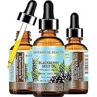 BLACKBERRY SEED OIL 100% Pure Natural Virgin Unrefined Cold Pressed Undiluted Carrier Oil. 4 Fl. oz -120 ml. for Face, Skin, Body, Hair, Lip, Nails by Botanical Beauty