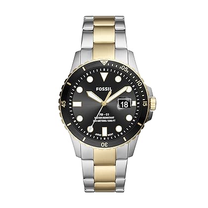 Fossil FB-01 Men's Dive-Inspired Sport Watch with Stainless Steel Bracelet Band