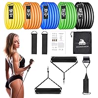 EVOLAND Resistance Bands Set, Exercise Bands for Home Workouts With Carrying Bag, Home Gym Equipment for Full Body Training