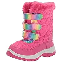 Rugged Bear Girl's Winter Water Resistant Sherpa Lined Insulated Snow Boots (Toddler/Little Kid)