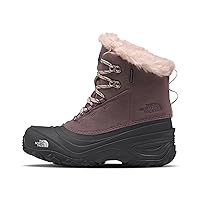 THE NORTH FACE Kids' Shellista Lace V Insulated Waterproof Snow Boot, Fawn Grey/Asphalt Grey, 13