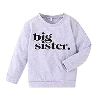 Big Sister Shirt Toddler Big Sister Announcement Tshirt Baby Girl Summer Short Sleeve Tees