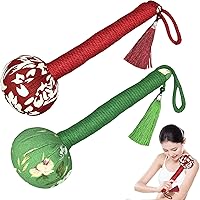 Manual Hammer Massager Body Massage Hammer, 2 Pack Massage Tools for Sore Muscles, Back (Red+Green)