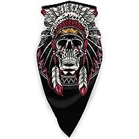 Skull of Native American Face Mask Windproof Tube Mask Headwear for Out Riding Motorcycle Bicycle