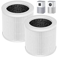 2 Pack A1 Replacement Filter Compatible with VEWIOR Air Purifier HQSC-50, HQKJ-80, AMEIFU AP01W, KOIOS HQKJ-50 Air Pur ifier, 3-in-1 H13 True HEPA Air Cleaner Filter