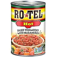 Ro-Tel Hot Diced Tomatoes with Habaneros, 10 Ounce, 12 Pack