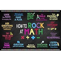 How to rock at math 11''x17'',16''x24'',24''x36'' Math Poster Math Classroom Poster, Math Teacher Supplier, School Counseling Wall Art, Classroom Decor for Kindergarten, Preschool Middle School, Art Classroom Poster