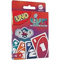 Mattel Games UNO Super Bowl LVII Card Game Inspired by NFL for Kid, Adult, Family and Game Nights and Parties