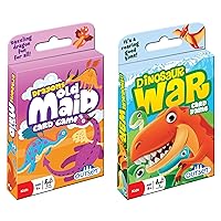 Outset Media Dragons Old Maid and Dinosaur War - Travel Friendly Kids Card Games - Ages 4 and up
