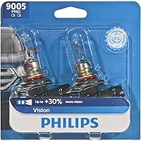 Philips Automotive Lighting 9005 Vision Upgrade Headlight Bulb with up to 30% More Vision (9005PRB2), 2 Count (Pack of 1)