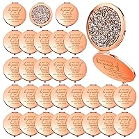 Unittype 30 Pcs Employee Appreciation Gift Thank You Gifts Inspirational Compact Mirror May You Be Proud of The Work Magnifying Pocket Rose Gold Mirror Party Favors for Women Coworker Nurse