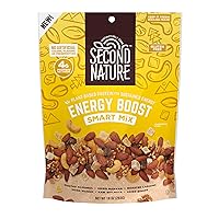 Second Nature Energy Boost Smart Snack Mix - 10 Oz. Resealable Pouch (Pack of 6) - Certified Gluten-Free Snack, Ideal for Travel Snacks