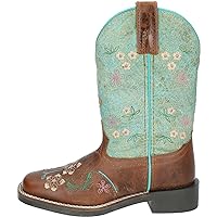 Smoky Mountain Boots | Wildflower Series | Youth Western Boot | Square Toe | Genuine Leather Material | TPR Sole & Block Heel | Man-Made Lining & Leather Upper