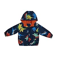 Carter's baby boys Lined Midweight Fleece Jacket, Multicolor Dinos Navy, 18 Months US