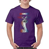 Shelby Cobra T-Shirt American Classic Muscle Car Mustang GT500 GT350 Racing Performance Powered by Ford Men's Tee