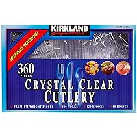 Crystal Clear Cutlery, 360 Count (Pack of 1)
