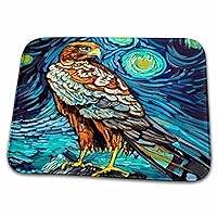 3dRose Cool Colorful Golden Eagle Bird in Van Gogh Starry Night... - Dish Drying Mats (ddm-385079-1)