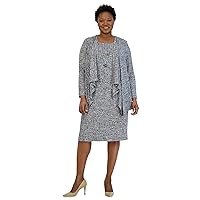 R&M Richards Women's Cascade Jacket and Dress with Detachable Necklace