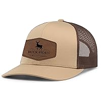 Mens Funny Hat Buck Fiden We Will Not Comply Leather Patch Trucker Hat