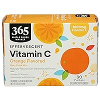 365 by Whole Foods Market, Vitamin C Effervescent Drink Mix Orange, 0.31 Ounce, 30 Pack