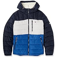 Tommy Hilfiger Men's Midweight Sherpa Lined Hooded Water Resistant Puffer Jacket