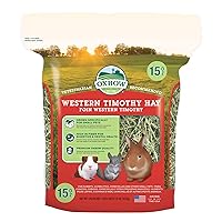 Oxbow Animal Health Western Timothy Hay - All Natural Hay for Rabbits, Guinea Pigs, Chinchillas, Hamsters & Gerbils - 15 oz.