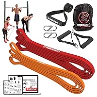 Rubberbanditz Resistance Band Kit in a Bag, Choose from 3 Exercise Band Sets, 5-200 pounds – for Mobility, Stretching, Pilates, Home Fitness Bands, Travel Workouts, Pull Ups, Powerlifting
