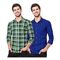 Pack of 2 Mens Button Down Shirts Regular Fit Long Sleeve Casual Buffalo Check Plaid Flannel Sherpa Lined Shirt Jacket
