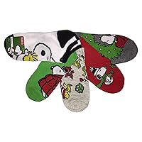 Peanuts Women's Holiday 5 Pack No Show Socks