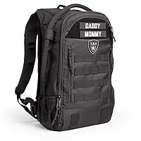 Tactical Baby Gear Daypack 3.0 Tactical Diaper Bag Backpack and Changing Mat (Black)