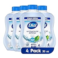 Dial Antibacterial Foaming Hand Wash Refill, Spring Water, 30 Ounce Pack of 4
