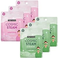 Freeman Cosmic Steam Eye Mask Bundle, Jade Mint & Rose Quartz Self Warming Eye Masks, Aromatherapy For Stress Relief & Energy Boosting, Skincare Treatment For Tired, Puffy Eyes, 6 Count