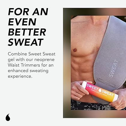 Sweet Sweat Workout Enhancer Roll-On Anti-Chafing Gel Stick - Sweat Harder and Faster, Helps Promote Water Weight Loss, Use with Sweet Sweat Waist Trimmer