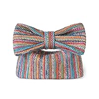 Lanpet Bow Straw Clutch Purses for Women Summer Beach Bag Vacation Woven Puese Handbags for Formal Party Wedding