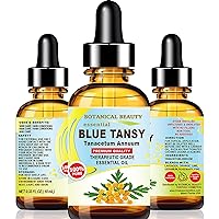 Blue Tansy Essential Oil Tanacetum Annuum 100% Pure Therapeutic Grade for Irritated Skin, Acne, Dried and Damaged Skin, Aromatherapy. 0.33 Fl.oz.- 10 ml by Botanical Beauty
