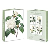 Nelson Line White Blossoms Flower Notecard Wallet with Envelopes, 4.5 x 6-Inches, Pack of 12 Cards