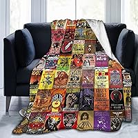 Rock Band Collage Flannel Blanket Lightweight Cozy Bed Blankets Soft Throw Blanket Fit Couch Sofa Suitable for All Season50 X40
