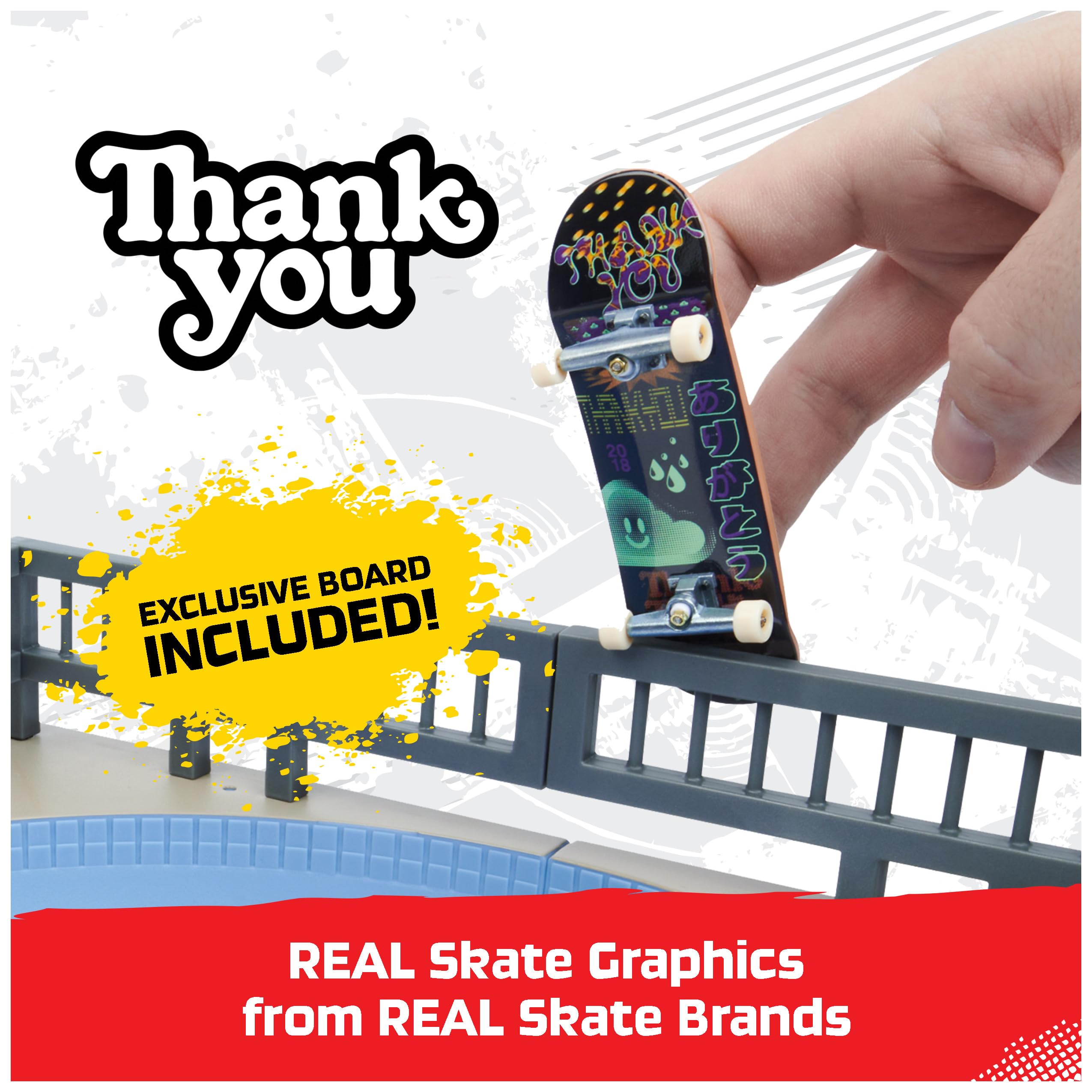 TECH DECK, Daewon Mega Bowl, X-Connect Park Creator, Customizable and Buildable Ramp Set with Exclusive Fingerboard, Kids Toy for Ages 6 and up